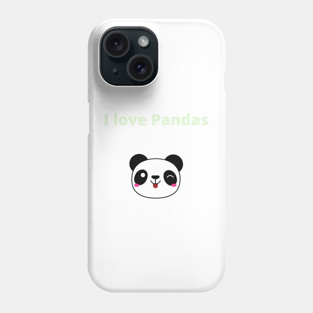 I love Pandas - Panda Phone Case by PsyCave