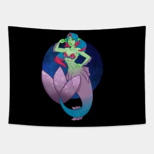 Alien Mermaid Tapestry