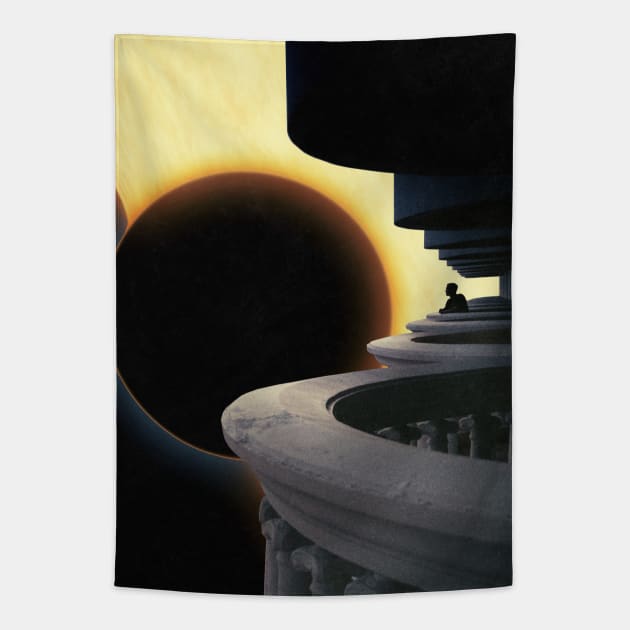 Sunny View - Space Aesthetic, Retro Futurism, Sci Fi Tapestry by jessgaspar