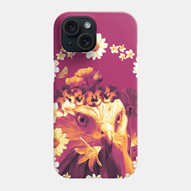 Floral eagle Phone Case by Mimie20