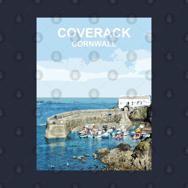 Coverack Cornwall. Cornish gift. Travel poster by BarbaraGlebska