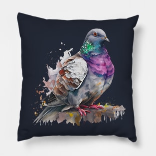 Watercolor Pigeon 4.0 Pillow