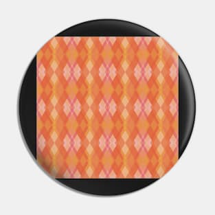 Peach Plaid Pattern Pin