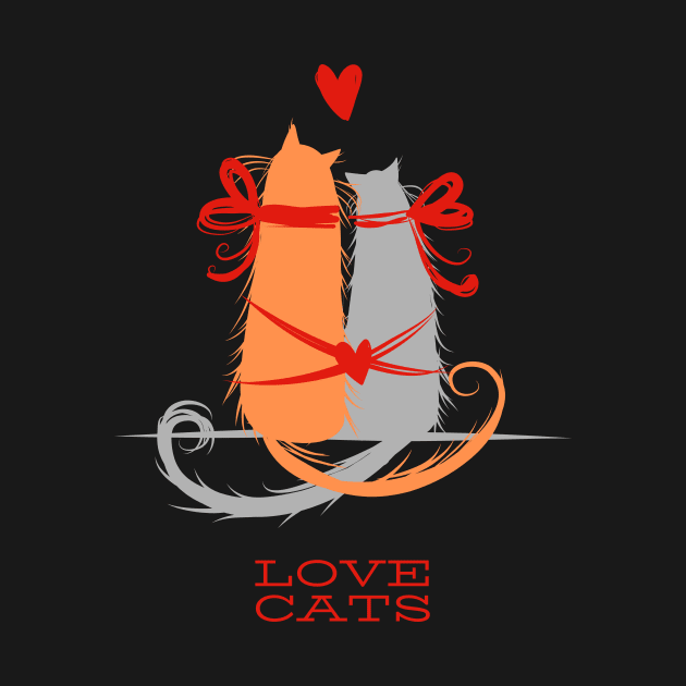 Valentine's Day Love Cats Lovecats by nathalieaynie