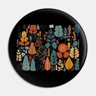 Scandinavian style trees pattern Pin