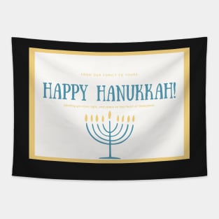 Happy Hanukkah From Our Family to Yours Card Tapestry