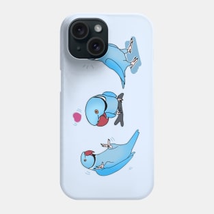 Three Blue indian ringneck doodles Phone Case