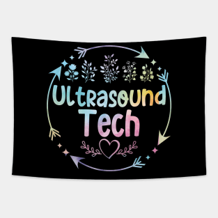 Ultrasound Tech cute floral watercolor Tapestry