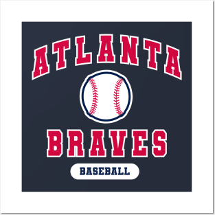 Atlanta Braves Punisher Logo Baseball Poster, Braves Print, ATL