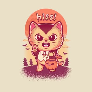 Hiss! Vampire Cat T-Shirt