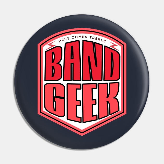 Band Geek - Red and Black Pin by My Pet Minotaur