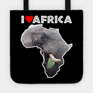 I Love Africa Bull Elephant Tote