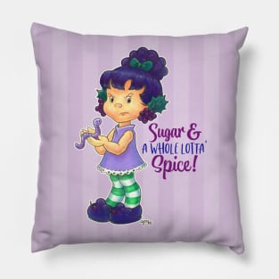 Raisin Cane Fanart - Sugar & A Whole Lotta' Spice! Stripes Background Pillow