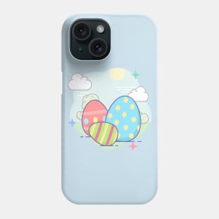 Pretty easter eggs in spring Phone Case