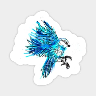 Water Colour Blue Bird Magnet