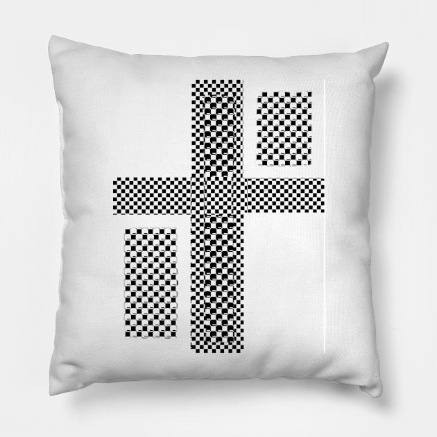 60's Vintage Black White Mod Pattern Pillow by PlanetMonkey