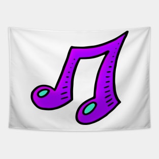 Music Note Doodle Art Tapestry