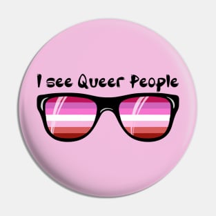 Lipstick Lesbian Sunglasses - Queer People Pin