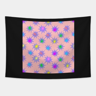 Glow Stars Diagonal Repeat on Peach 5748 Tapestry