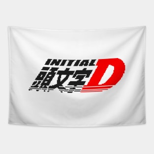 Initial D Logo Pixel Art 1 Tapestry