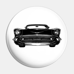 Tri Five Chevy Sketch Art Pin