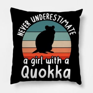 Underestimate Quokka Design girl gift Pillow