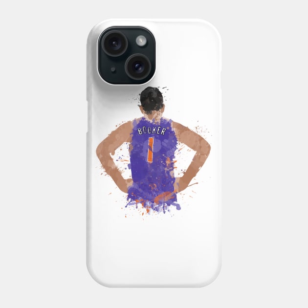 Devin Booker Paint Splatter Art Phone Case by slawisa