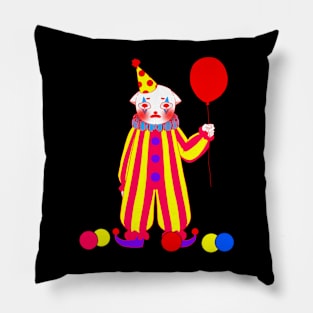 Red cat clown Pillow