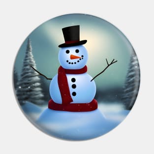 Christmas Snowman Pin