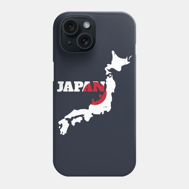 Japan map flag, Japan Falg Phone Case by maro_00