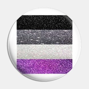 Asexual Glitter Flag Pin