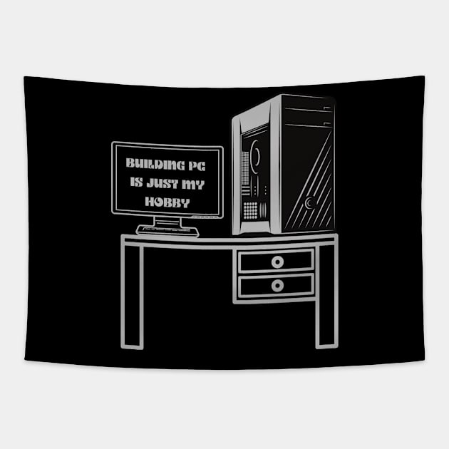 Black Pc builder Tapestry by Kidrock96