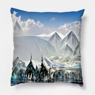 Winter Crystal Palace Pillow