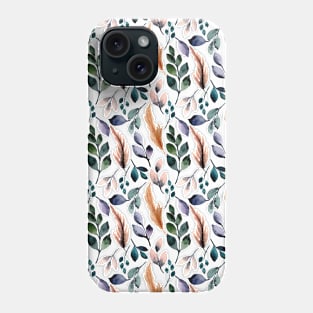 Simple Watercolour leaf Pattern Phone Case