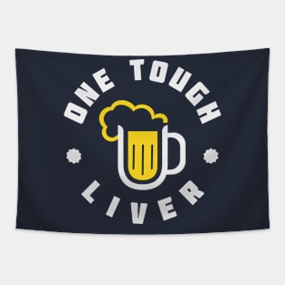 One Tough Liver Beer Glass Tapestry