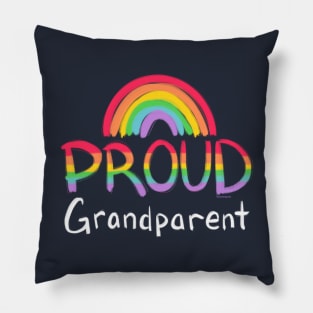 Proud Grandparent Rainbow Pillow