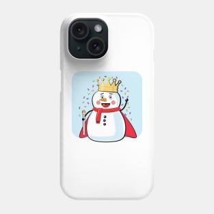 King Snowman - Funny Illustration Phone Case