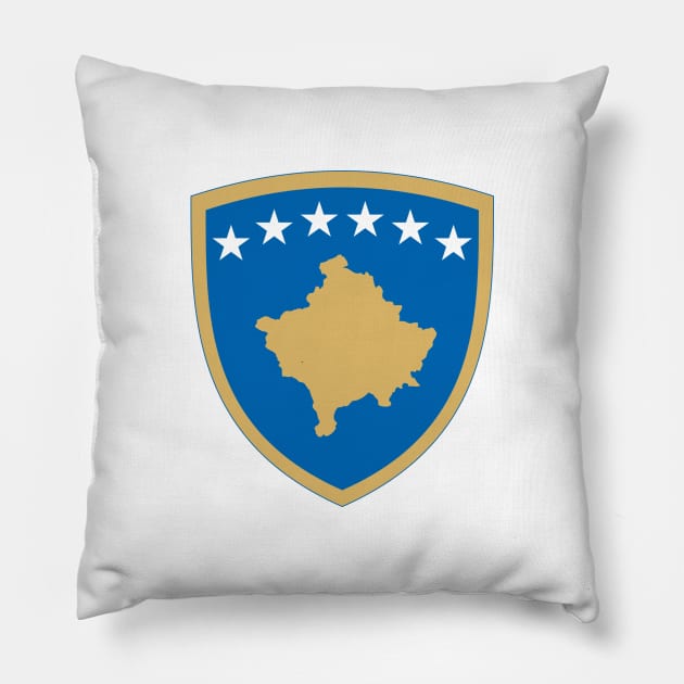 Coat of arms of Kosovo Pillow by Wickedcartoons