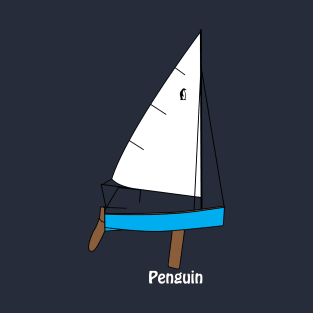 Penguin Dinghy Sailboat T-Shirt