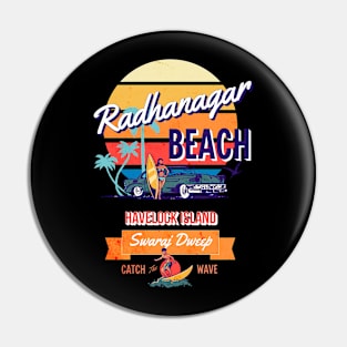 Radhanagar Beach Havelock Island Vintage-Style Pin