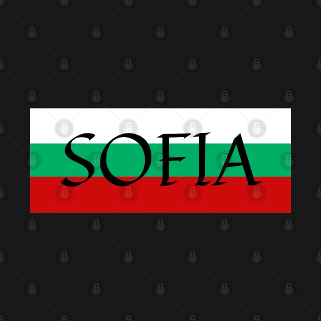 Sofia City in Bulgaria Flag Stripes by aybe7elf