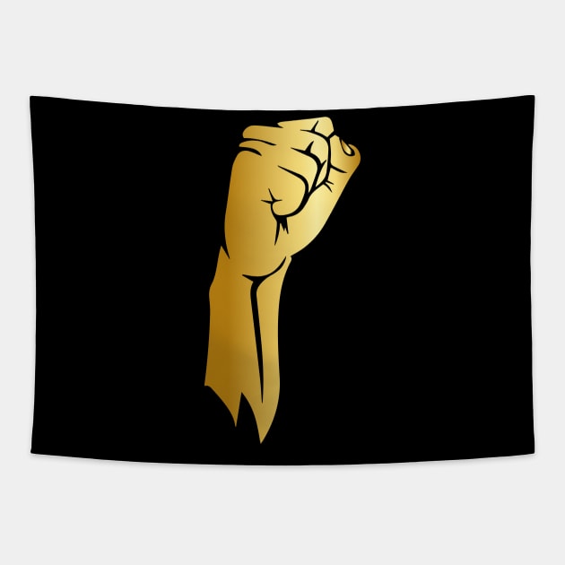 Gold Fist Civil Rights Tapestry by amalya