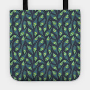 Colorful peacock feather pattern Tote