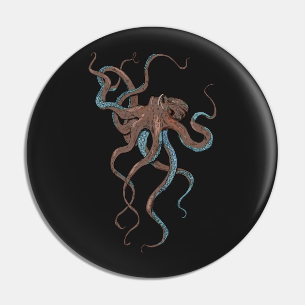 Octopus Pin by DavidLoblaw