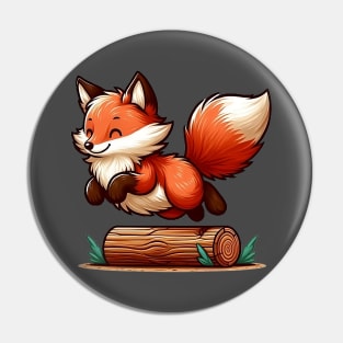 Fluffy Fox Pin