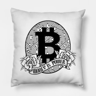 Bitcoin Money Is Power BTC Cryptocurrency Trading Pillow