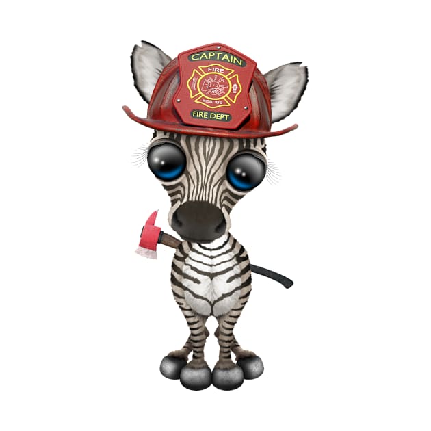 Cute Baby Zebra Firefighter by jeffbartels