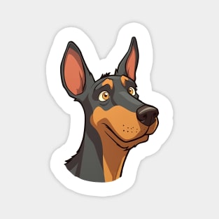 Cute Anime Doberman Pincher Magnet