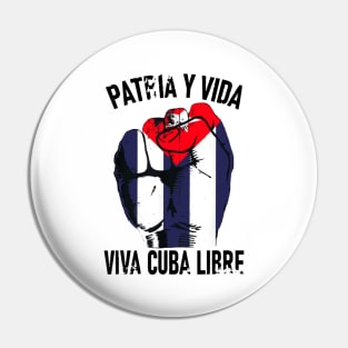 Cuba Flag Cuba Power Pride Vintage Sos Cuba Pin