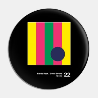 Panda Bear & Sonic Boom / Minimal Graphic Design Tribute Pin